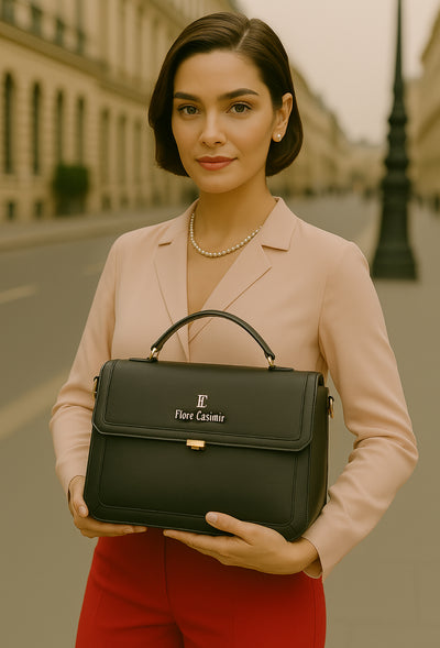 Sac à main FLORE CASIMIR cuir de veau Satiné