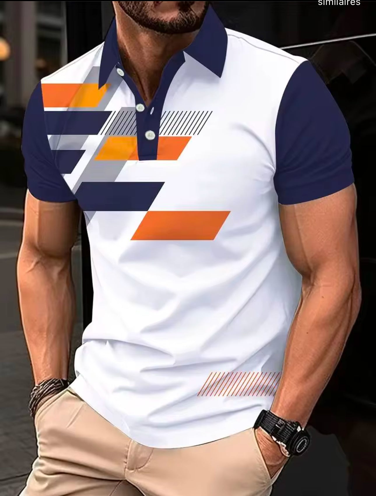 Polo d'été Chemise de golf de haute qualifié brodé.Chemise polo décontractée pour hommes