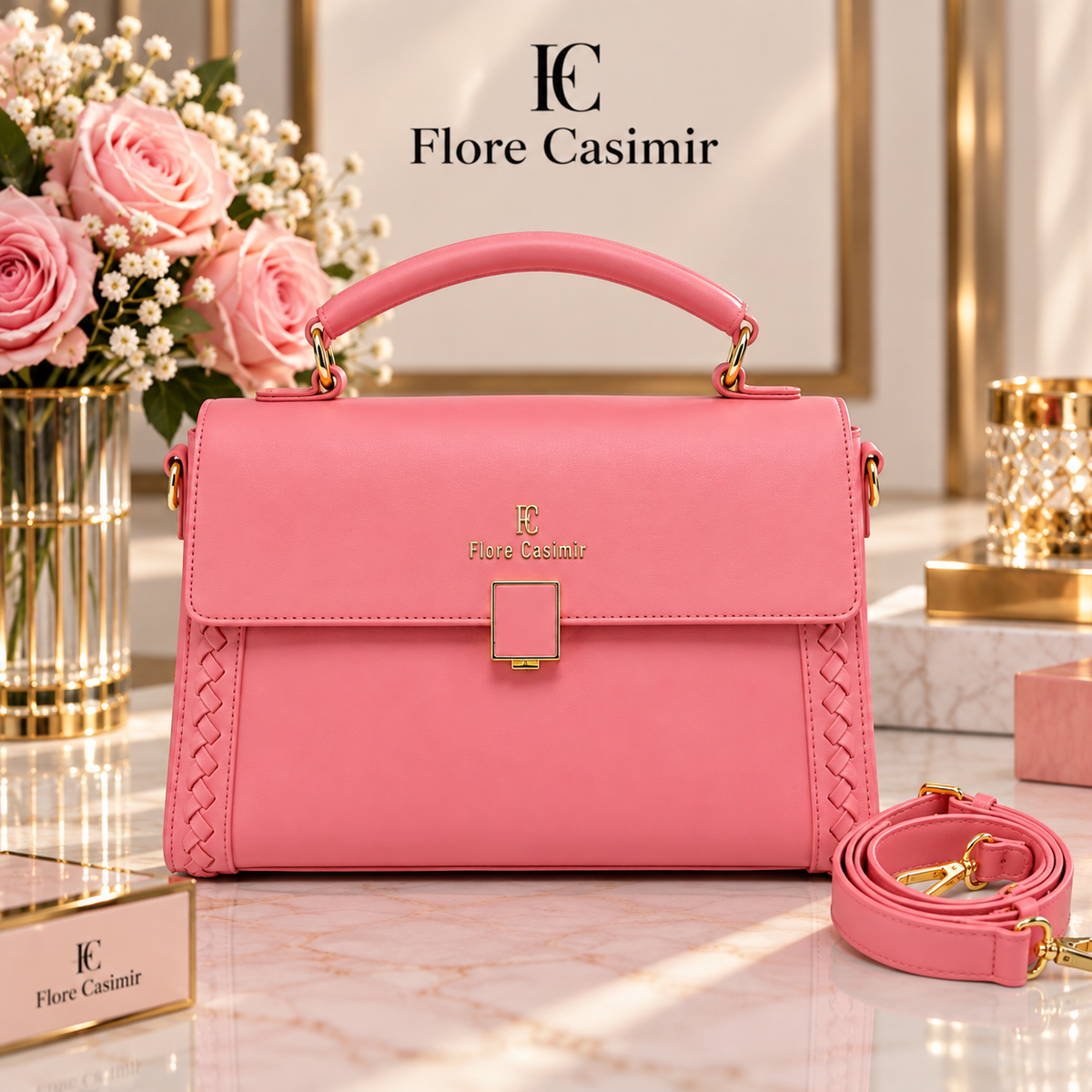 Sac à main FLORE CASIMIR cuir de veau 100%
