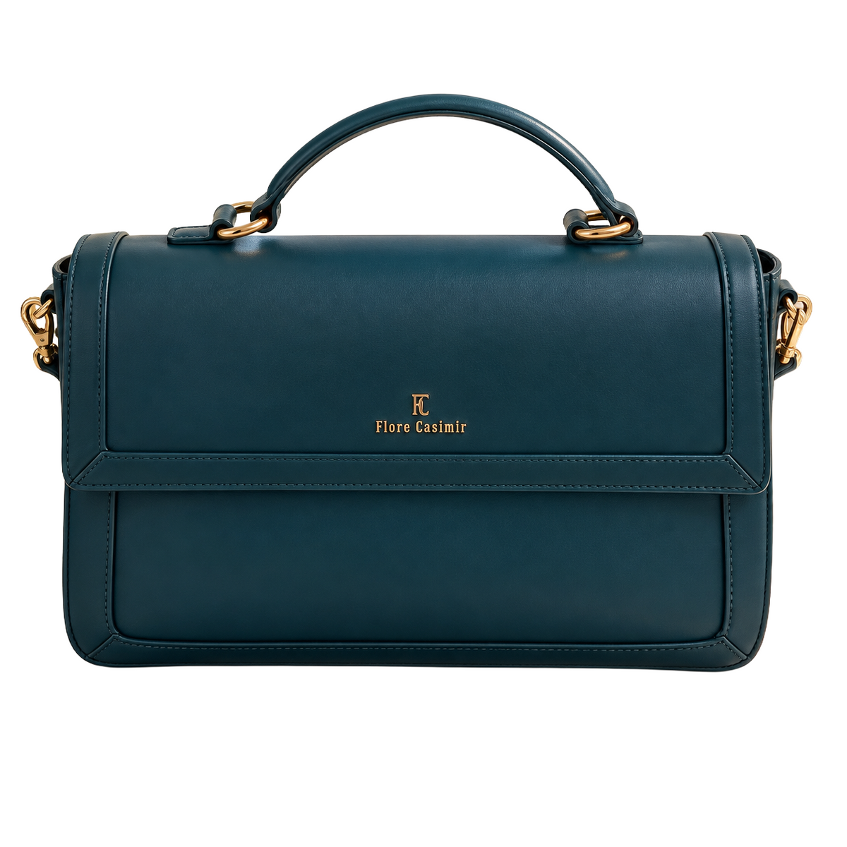 Sac à main FLORE CASIMIR cuir de veau Satiné 100% cuir