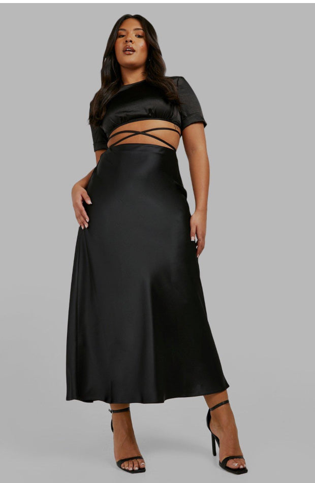 Jupe Satin Longue
