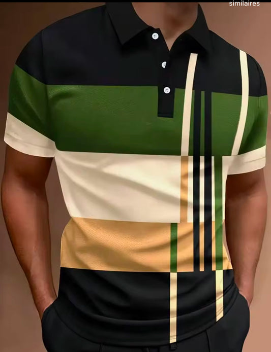 Polo Haut d'été pour hommes, style décontracté, légèrement extensible, version régulière, chemise de golf d'été polo pour homme