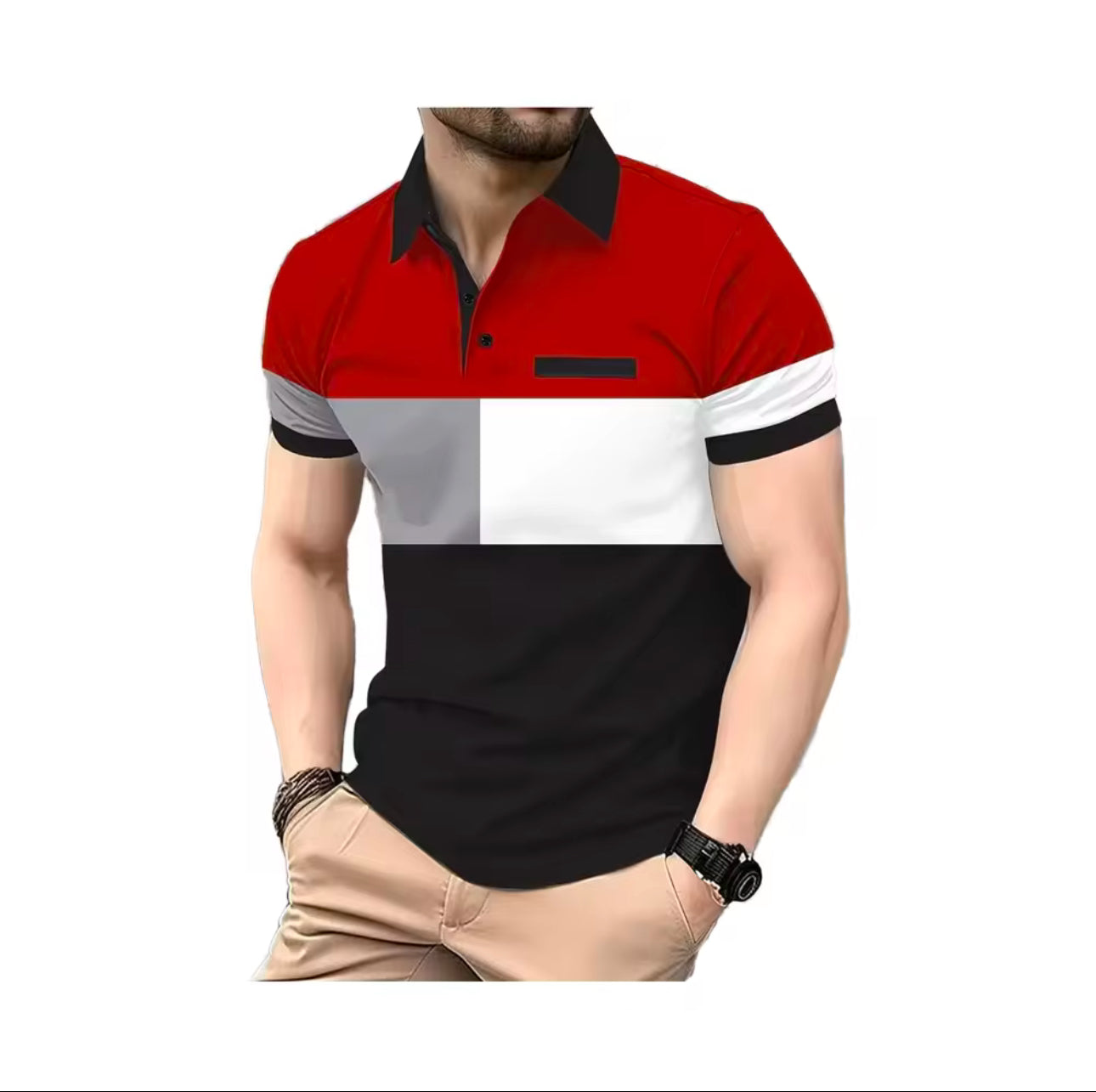 Chemise Polo pour hommes, taille de haute qualité Chemise d'été -collection MAM