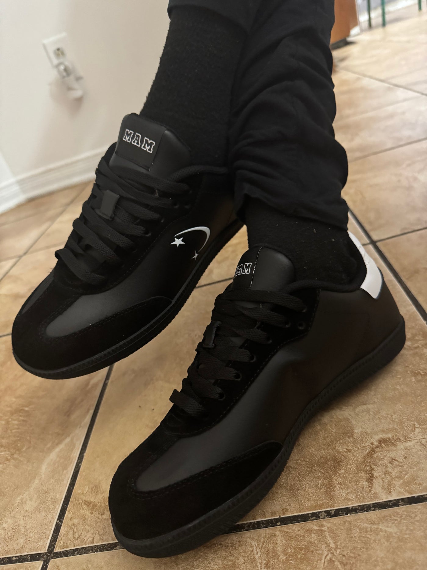 Baskets MAM cuir de vache